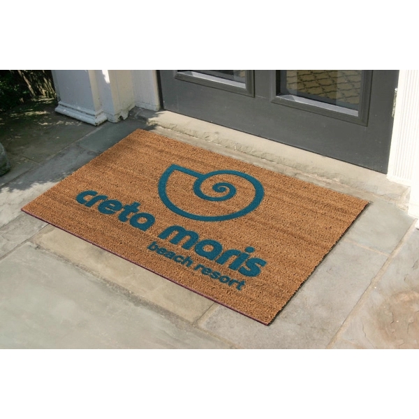 Cocoa-colored coconut husk mat, American-made and available in standard or custom... from ASI 35750 PromoMatting by Americo