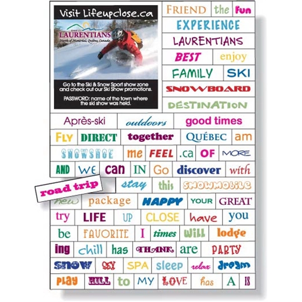 Magnetic Word Set Digitally Printed Full Color on durable vinyl top... from ASI 87400 ArtechPro