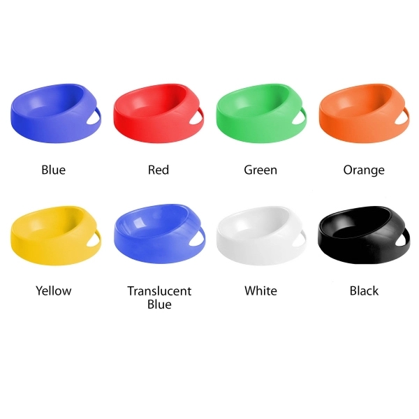 USA-made pet bowl, 7.5"x6.375"x2.5", 10 oz capacity, customizable with your logo.... from ASI 92980 WOV-IN® / Promopet