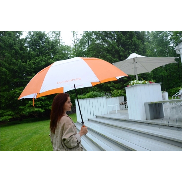 Manual opening umbrella with 62" arc, all fiberglass construction and alternating... from ASI 89955 StrombergBrand / Stromberg Brand Stromberg