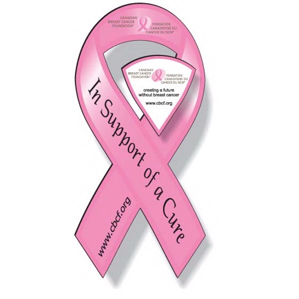 Ribbon Car Magnet .035 white vinyl magnet for outdoor use. Screen... from ASI 87400 ArtechPro