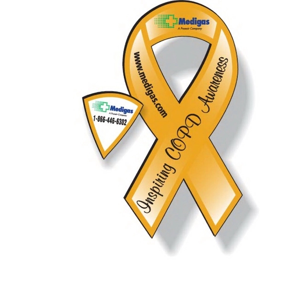 Ribbon Car Magnet .035 white vinyl magnet for outdoor use. Full... from ASI 87400 ArtechPro