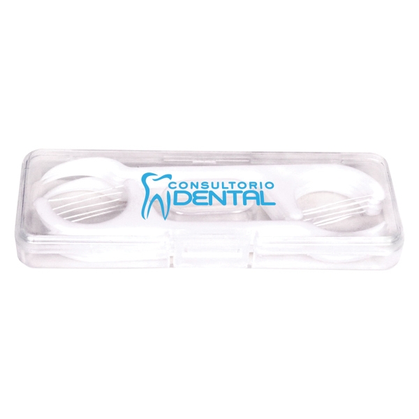 10 toothpick flossers in a plastic travel case.... from ASI 43442 ZZ DROPPED - High Caliber Line USA / High Caliber Line