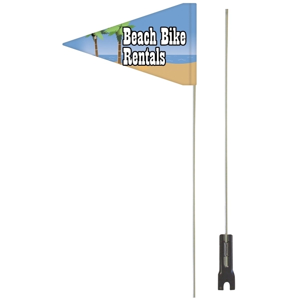 8" x 12" Digitally Printed Triangle PVC Bike Flags.... from ASI 80228 Quinn