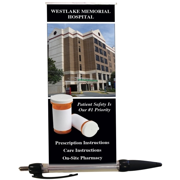 Pen with  2.6" x 6.75" Pull-Out Banner... from ASI 80228 Quinn