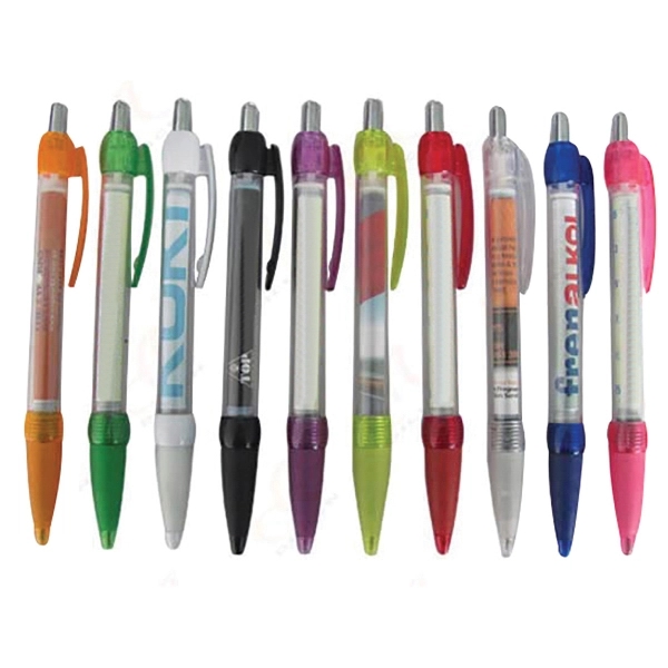 Pen with  2.6" x 6.75" Pull-Out Banner... from ASI 80228 Quinn