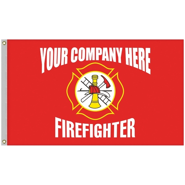 3' x 5' Firefighter Single Reverse Knitted Polyester Flag... from ASI 80228 Quinn