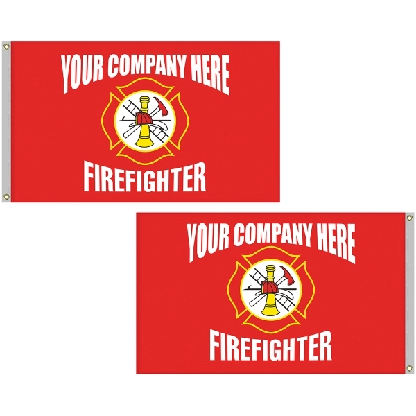 5' x 8' Firefighter Double Sided Knitted Polyester Flag.... from ASI 80228 Quinn