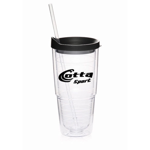 24 oz., BPA free, double-wall insulated acrylic tumbler with removable straw... from ASI 39552 BEL Promo