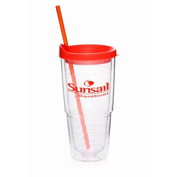 24 oz., BPA free, double-wall insulated acrylic tumbler with removable straw... from ASI 39552 BEL Promo