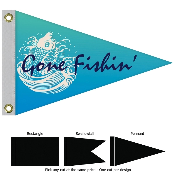 12" X 18"  Boat Flag digitally printed in full color... from ASI 80228 Quinn