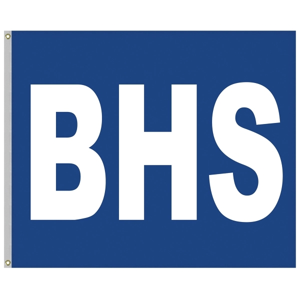 5' x 6' Nylon AppliquedThree Letter School Spirit Flag... from ASI 80228 Quinn