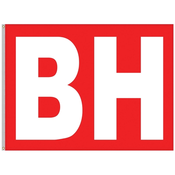 6' x 8' Nylon Appliqued Two Letter School Spirit Flag... from ASI 80228 Quinn