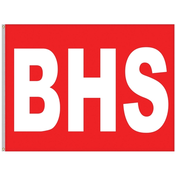 6' x 8' Nylon Appliqued Three Letter School Spirit Flag... from ASI 80228 Quinn