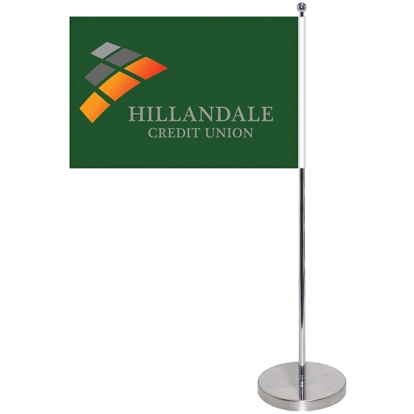 10.5-19" Metal Telescopic Flagpole w/ Double Sided Flag... from ASI 80228 Quinn