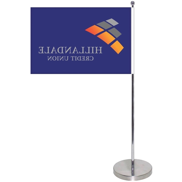 10.5-19" Metal Telescopic Flagpole w/ Single Reverse Flag... from ASI 80228 Quinn