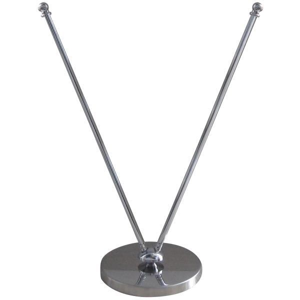 5.1-6.9" Metal Telescopic Flagpole with 2 Single Reverse Flags... from ASI 80228 Quinn