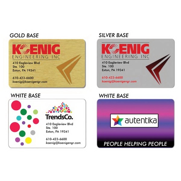 These metal business cards are customizable with 4color process and personalization.... from ASI 76797 Pelican Graphics / Pelican Lures