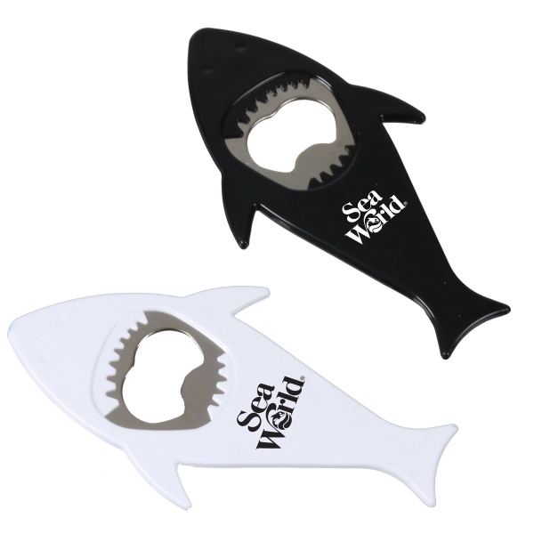 This shark bottle opener keychain is also magnetic.... from ASI 52710 Lincoln Line