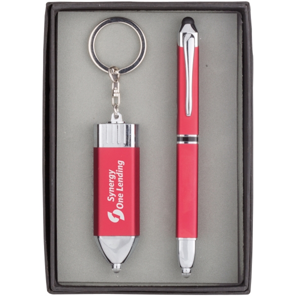 LED Stylus Ballpoint and Stylus Keychain Set... from ASI 46755 Cosmo Promos