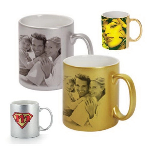 Our sublimation metallic silver or gold colored mug is perfect for... from ASI 76797 Pelican Graphics / Pelican Lures