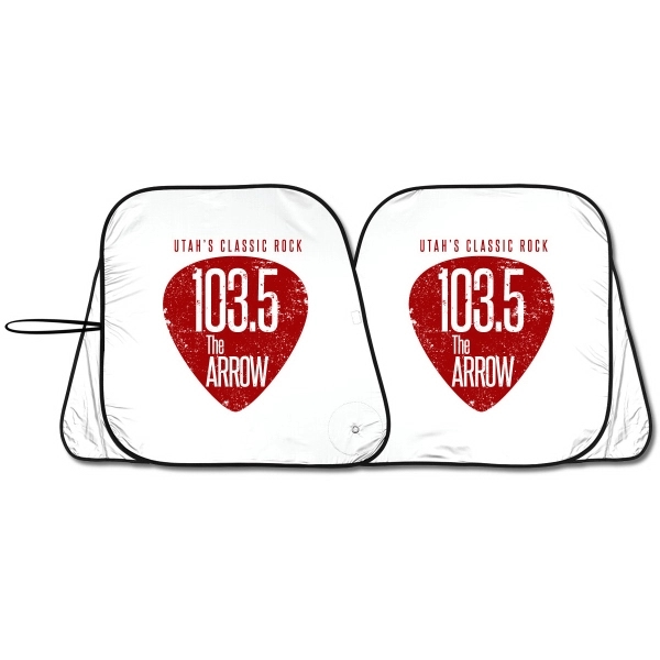 Bright White Patented  collapsible fabric sunshade dual panel with easy... from ASI 37586 Auto-Sun-shade/Intertek