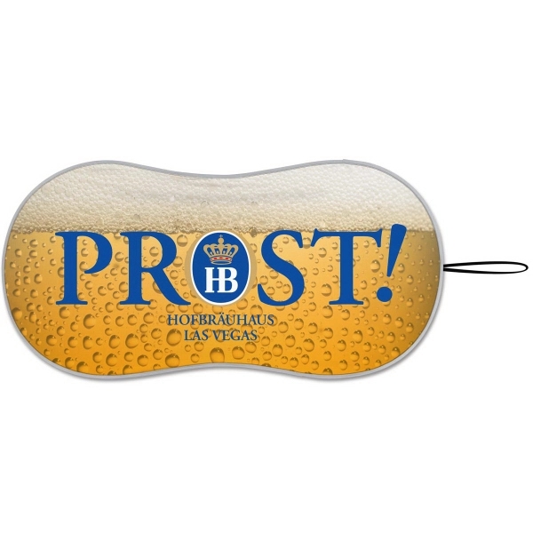 Full Color full bleed Single loop fabric sunshade for the front... from ASI 37586 Auto-Sun-shade/Intertek