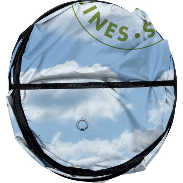 Full Color Full Bleed  Patented  collapsible fabric sunshade dual... from ASI 37586 Auto-Sun-shade/Intertek