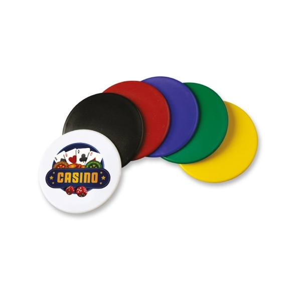 Plastic token available in 6 colors.... from ASI 79896 Promo Plastik / Promo Plastik