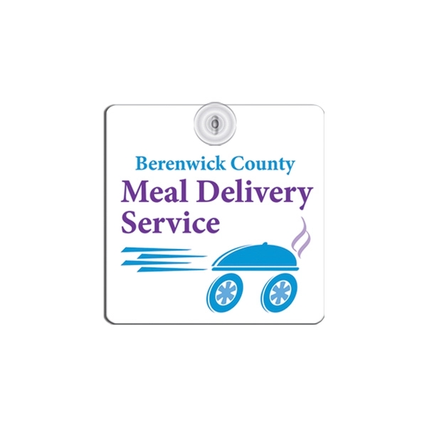 White Square shape window sign.... from ASI 67620 Lion Circle Corp / Lion/Circle