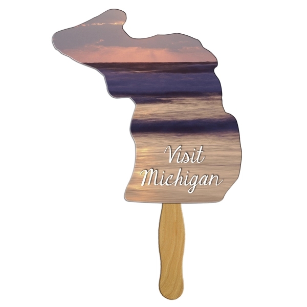 Michigan State shaped fan with wooden stick.... from ASI 67620 Lion Circle Corp / Lion/Circle