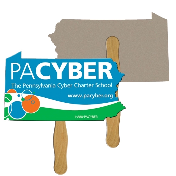 Pennsylvania State shaped fan is laminated on front with a high... from ASI 67620 Lion Circle Corp / Lion/Circle