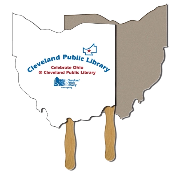 Ohio State shaped fan is laminated on front with a high... from ASI 67620 Lion Circle Corp / Lion/Circle