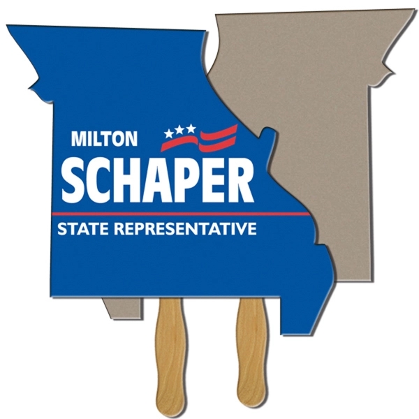 Missouri State shaped fan is laminated on front with a high... from ASI 67620 Lion Circle Corp / Lion/Circle