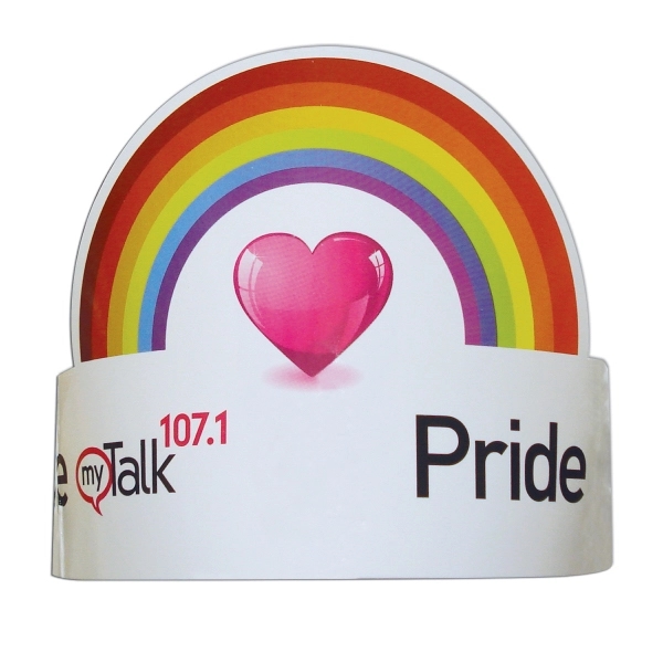 Semi Circle headband made from 14 pt., high density, white poster... from ASI 67620 Lion Circle Corp / Lion/Circle