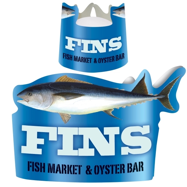 Fish Hat headband made from 14 pt., high density, white poster... from ASI 67620 Lion Circle Corp / Lion/Circle