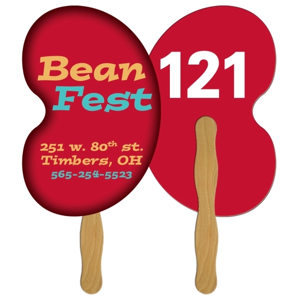 Bean shaped fan with wooden stick.... from ASI 67620 Lion Circle Corp / Lion/Circle