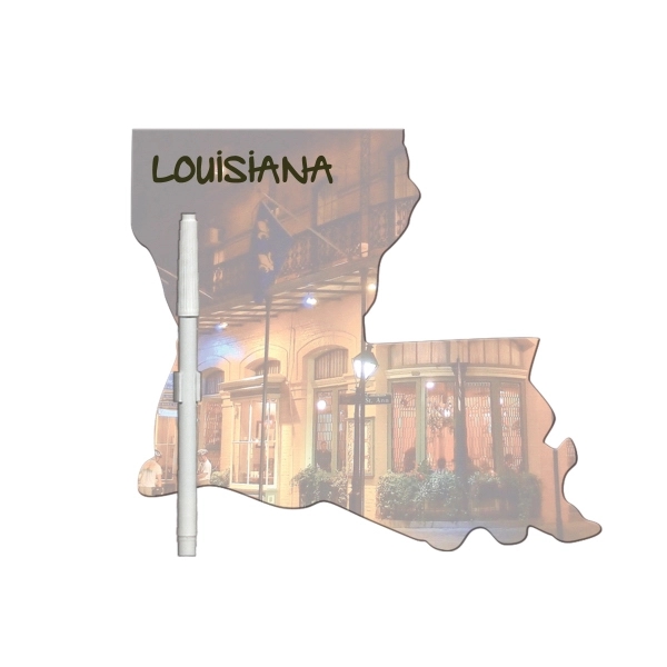 Louisiana State shaped dry erase memo board with marker.... from ASI 67620 Lion Circle Corp / Lion/Circle