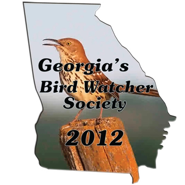 Georgia State shaped hand fan without stick with a high gloss... from ASI 67620 Lion Circle Corp / Lion/Circle