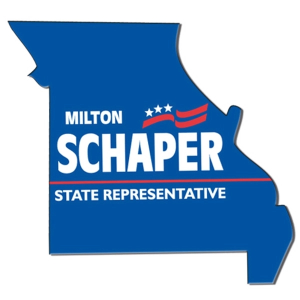 Missouri State shaped hand fan without stick with a high gloss... from ASI 67620 Lion Circle Corp / Lion/Circle