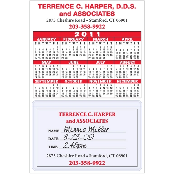 Magnetic business card/appointment holder, 30 mil thickness with square corner.... from ASI 67620 Lion Circle Corp / Lion/Circle