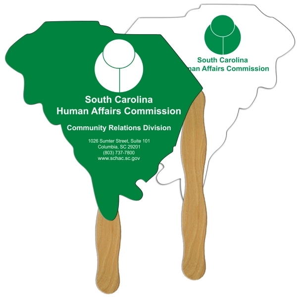 South Carolina State shaped fan with wooden stick.... from ASI 67620 Lion Circle Corp / Lion/Circle