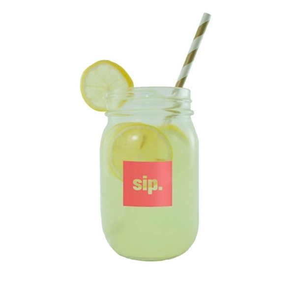 16 oz. clear colored glass beverage jar that can be imprinted... from ASI 74710 Numo