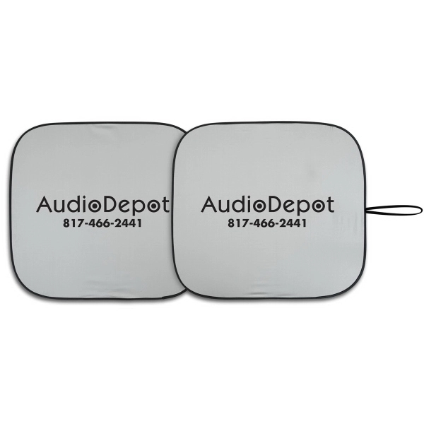 Dual Panel Fabric Sun shade, full size, 2 separate panels... from ASI 37586 Auto-Sun-shade/Intertek