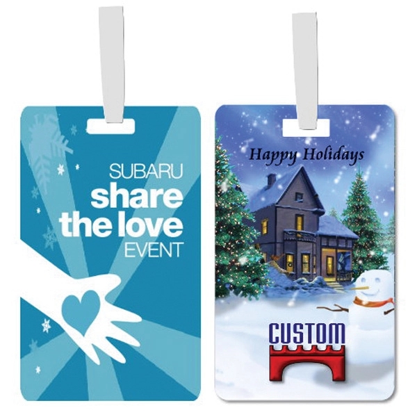 Powder coated double-sided rectangle metal ornament with glittery finish.... from ASI 76797 Pelican Graphics / Pelican Lures