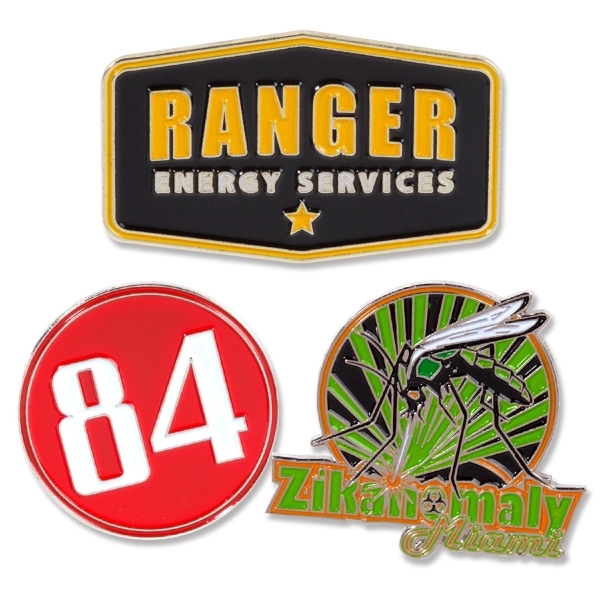 Soft enamel pin with military/butterfly clutch.... from ASI 62088 IDProductsource / IDProductsource