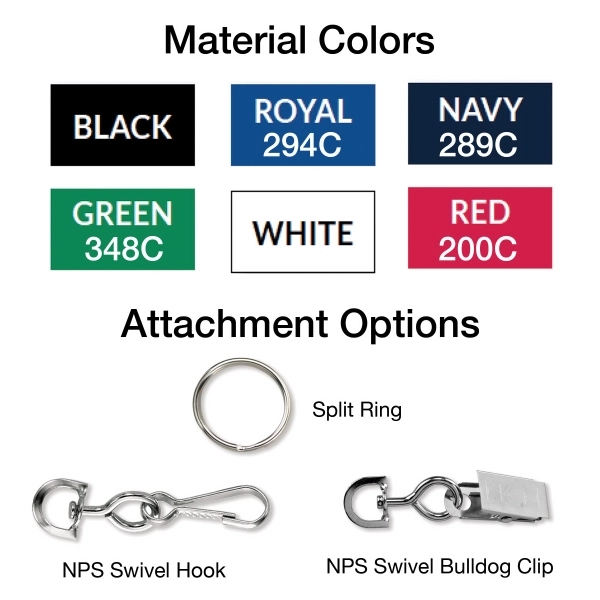These economical custom lanyards are available in six colors with three... from ASI 79898 Promovision / PROMOVISION