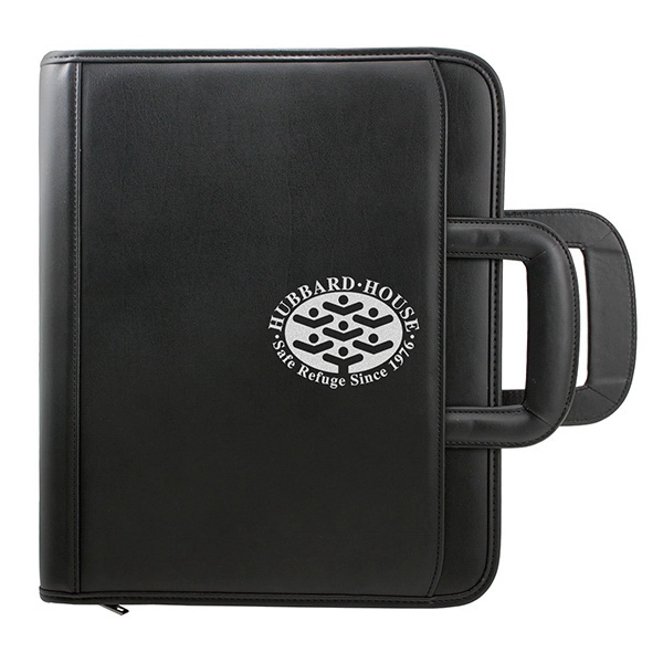 Black binder with 1 1/2" ring, tri-fold interior design, writing pad,... from ASI 90075 ZZ DROPPED - Sunscope / Affinity®