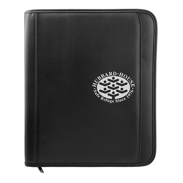 Black binder with 1 1/2" ring, tri-fold interior design, writing pad,... from ASI 90075 ZZ DROPPED - Sunscope / Affinity®