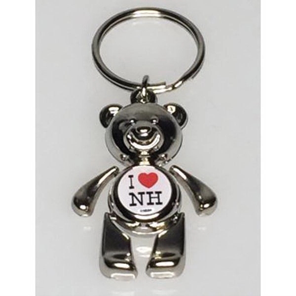 1 3/4" Teddy Bear Key Tag with Dome.... from ASI 40610 Perry Blackburne Inc / KEYTAGLINE